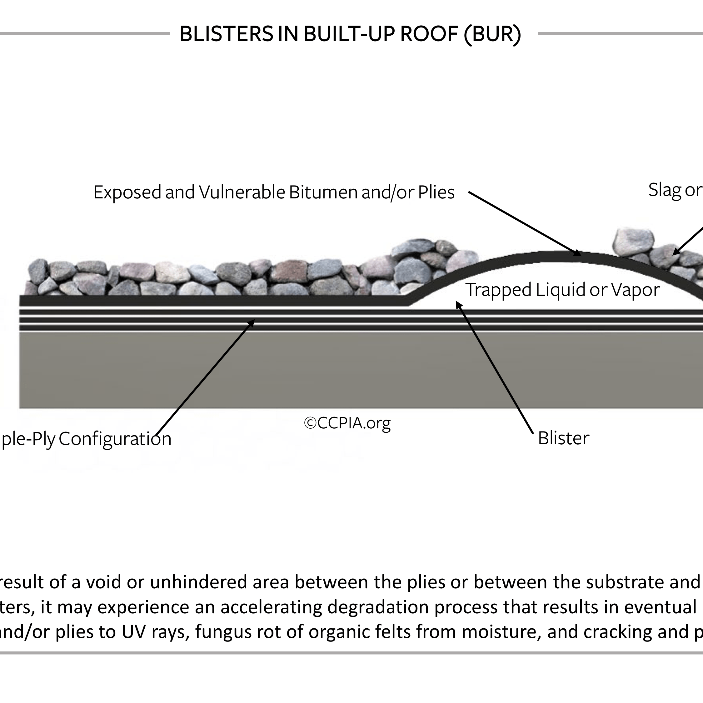 Blisters in Built-Up Roof (BUR)